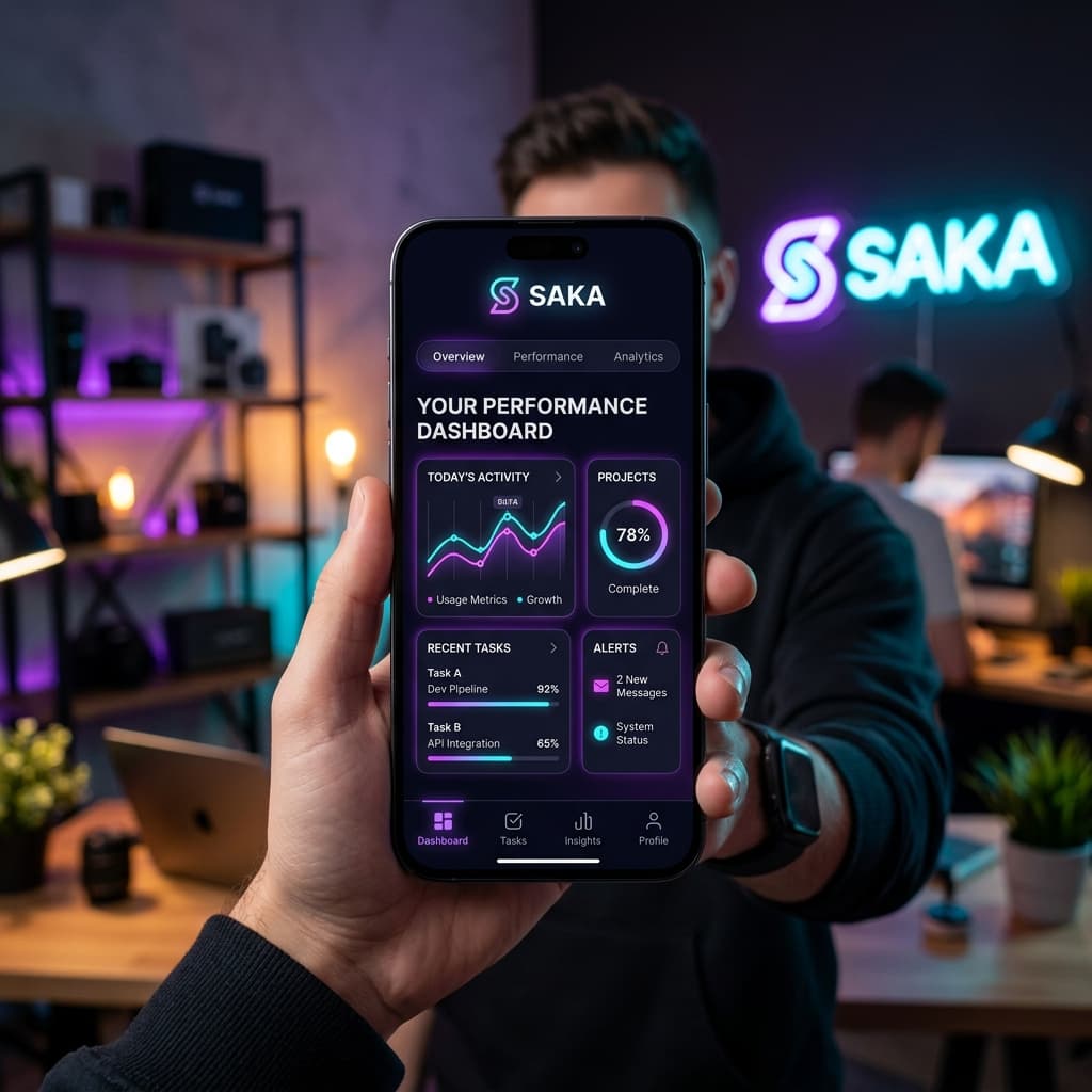 SAKA App mockup